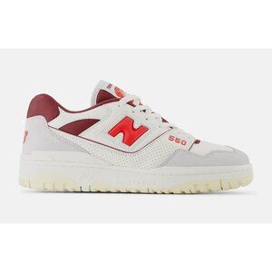New Balance 550 Sneakers Shoes Mens 8.5 Womens 10 White red Basketball Sea Salt
